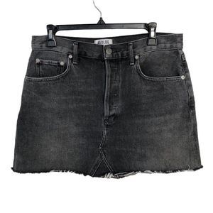 AGOLDE | Mini Skirt Washed Black Denim